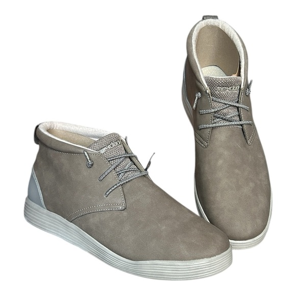 Hey Dude Other - HEY DUDE Jo Nut Taupe Shoe Boot sz 14 Drawcord Laces Leather Insole 112391600